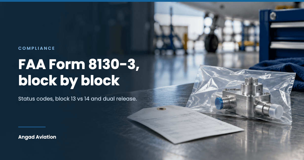 FAA Form 8130-3 explained: every block, the status codes and dual release