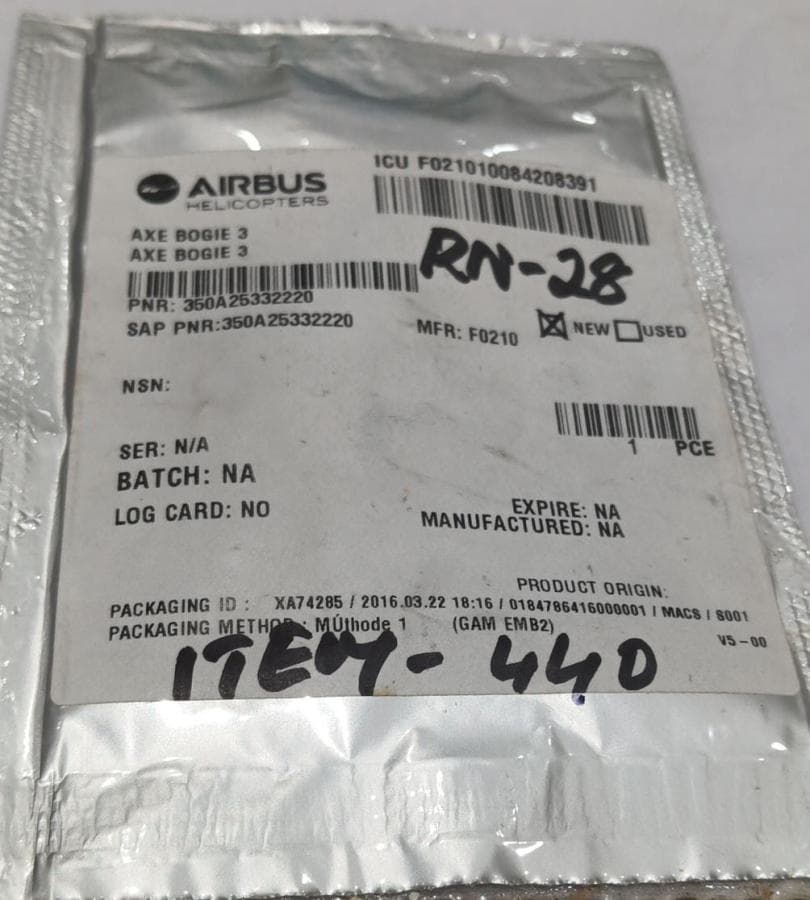 350A25332220 AXE BOGIE 3