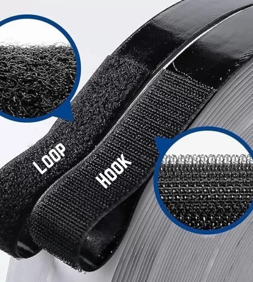 VELCRO TAPE- LOOP WITH ADHESIVE (BLACK)